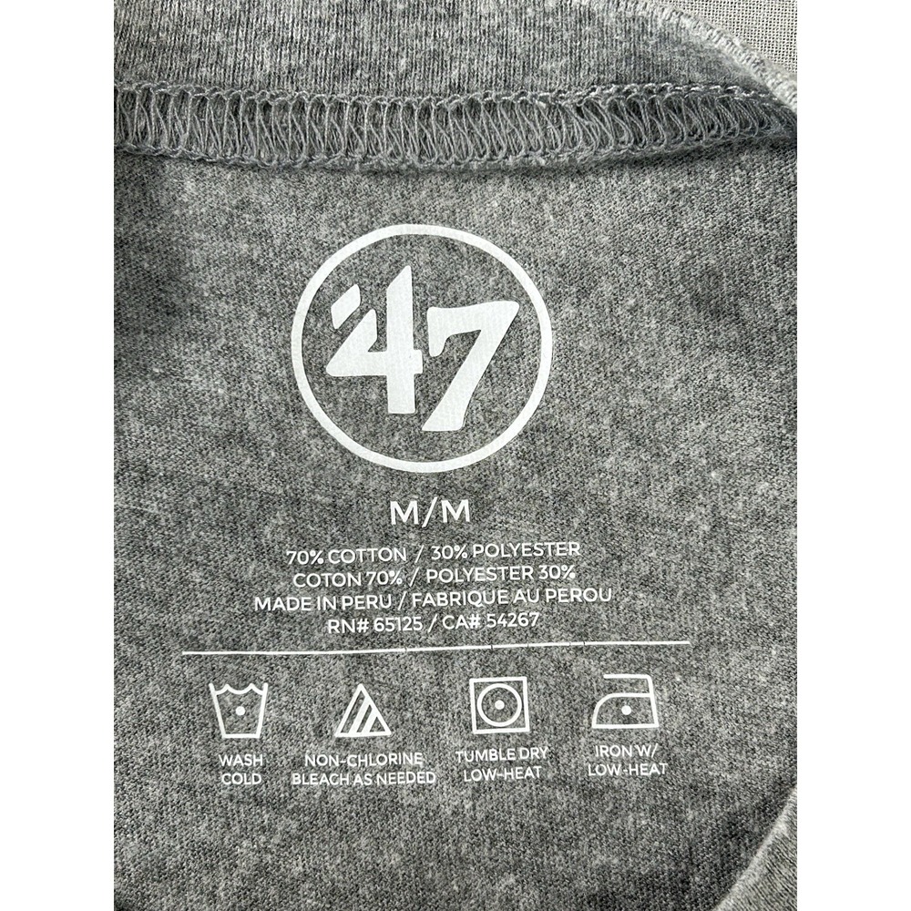 47 Brand Detroit Tigers Short Sleeve Gray T-shirt Men's Medium MLB Baseball - Picture 4 of 6